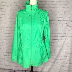 Eddie Bauer Green Lightweight Rain Jacket Small
